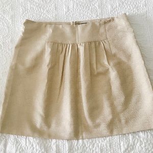 J. Crew Gold mini skirt